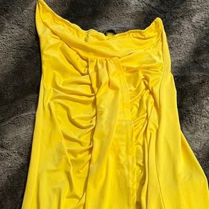 Xl yellow strapless tulip dress SOLD